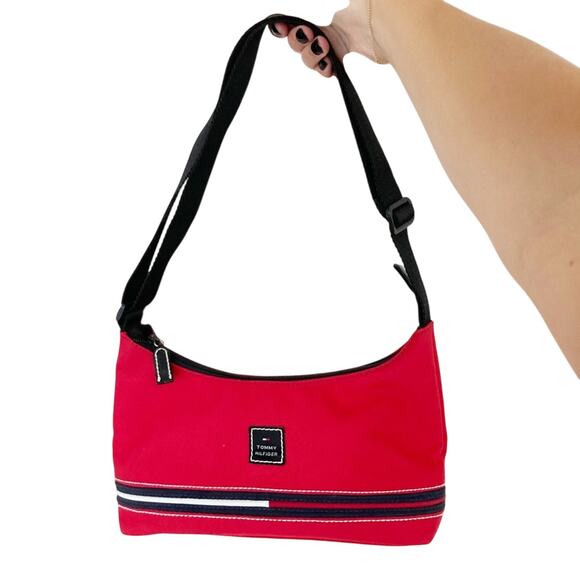 Tommy Hilfiger Red Y2K Mini Canvas Handbag - Picture 6 of 6